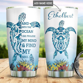 Turtle Ocean Personalized Stainless Steel Tumbler 20Oz - Thegiftio UK