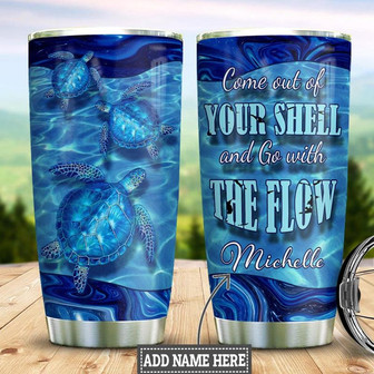 Turtle Ocean Personalized Stainless Steel Tumbler 20Oz - Thegiftio UK