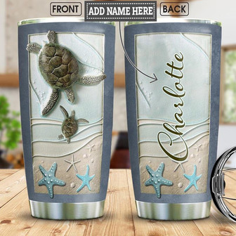 Turtle Personalized Stainless Steel Tumbler 20Oz - Thegiftio UK