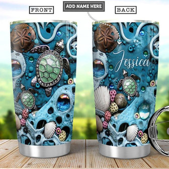 Turtle Personalized Stainless Steel Tumbler 20Oz - Thegiftio UK