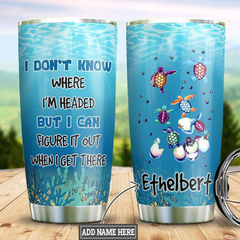 Turtle Personalized Stainless Steel Tumbler 20Oz - Thegiftio UK