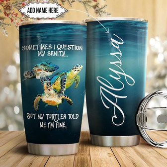 Turtle Personalized Stainless Steel Tumbler 20Oz - Thegiftio UK