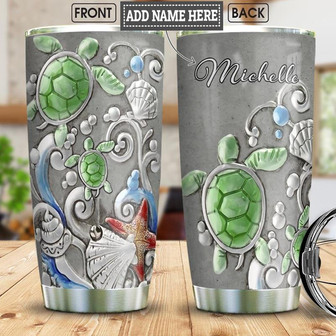 Turtle Personalized Stainless Steel Tumbler 20Oz - Thegiftio UK