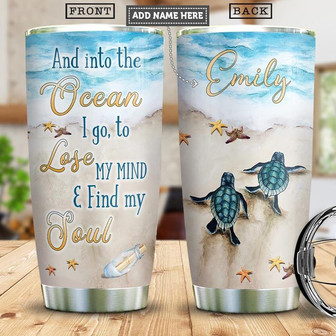 Turtle Personalized Stainless Steel Tumbler 20Oz - Thegiftio UK