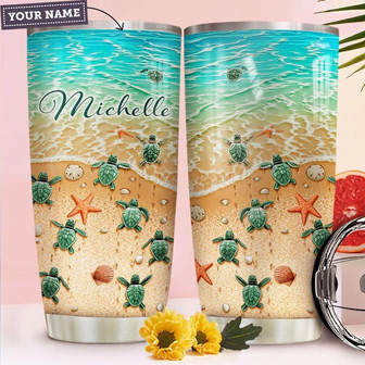 Turtle Personalized Stainless Steel Tumbler 20Oz - Thegiftio UK