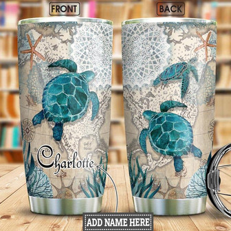 Turtle Personalized Stainless Steel Tumbler 20Oz - Thegiftio UK