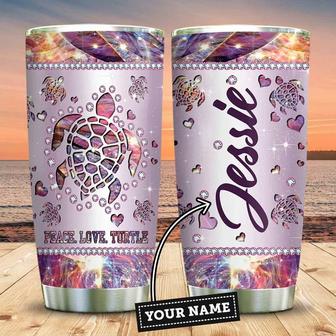 Turtle Pink Jewelry Style Personalized Stainless Steel Tumbler 20Oz - Thegiftio UK