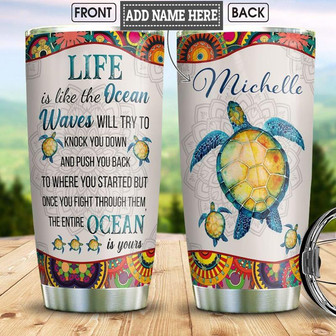 Turtles Personalized Stainless Steel Tumbler 20Oz - Thegiftio UK