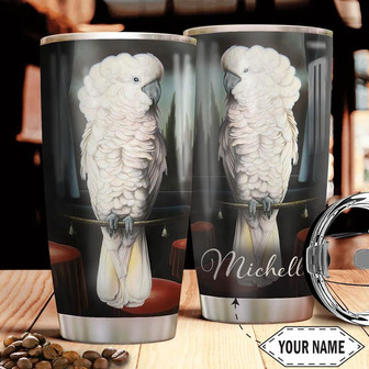 Umbrella Cockatoo Personalized Stainless Steel Tumbler 20Oz - Thegiftio UK