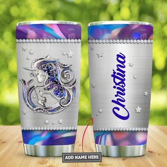 Unicorn Jewelry Style Personalized Stainless Steel Tumbler 20Oz - Thegiftio UK