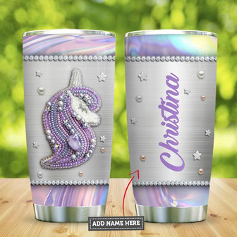 Unicorn Jewelry Style Personalized Stainless Steel Tumbler 20Oz - Thegiftio UK