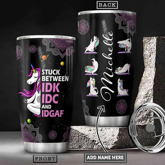 Unicorn Funny Mandala Personalized Stainless Steel Tumbler 20Oz - Thegiftio