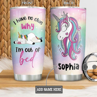 Unicorn Personalized Stainless Steel Tumbler 20Oz - Thegiftio UK