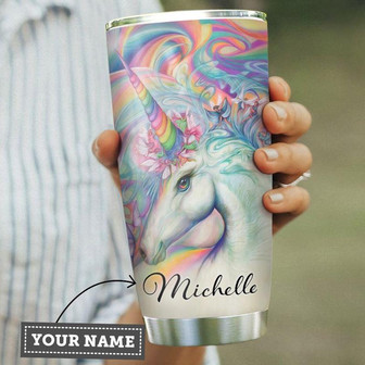 Unicorn Personalized Stainless Steel Tumbler 20Oz - Thegiftio UK