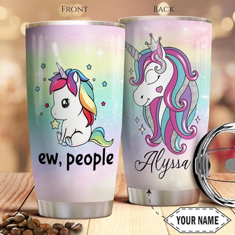 Unicorn Personalized Stainless Steel Tumbler 20Oz - Thegiftio UK