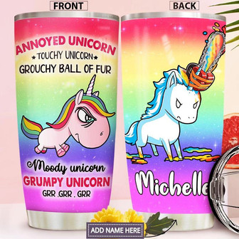 Unicorn Personalized Stainless Steel Tumbler 20Oz - Thegiftio UK