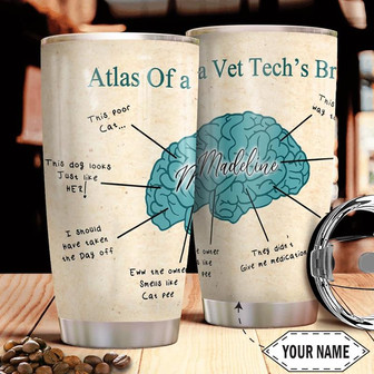 Vet Tech Brain Personalized Stainless Steel Tumbler 20Oz - Thegiftio UK