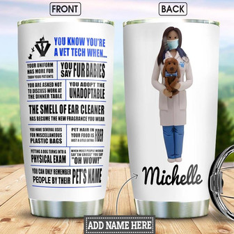 Vet Tech Personalized Stainless Steel Tumbler 20Oz - Thegiftio UK