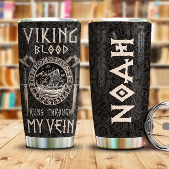 Viking Blood Personalized Stainless Steel Tumbler 20Oz - Thegiftio UK