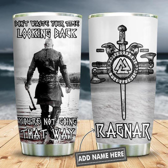 Viking Dont Look Back Personalized Stainless Steel Tumbler 20Oz - Thegiftio UK