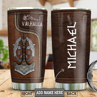 Viking Leather Personalized Stainless Steel Tumbler 20Oz - Thegiftio UK