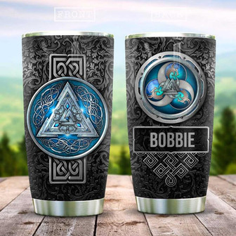 Viking Symbol Personalized Stainless Steel Tumbler 20Oz - Thegiftio UK