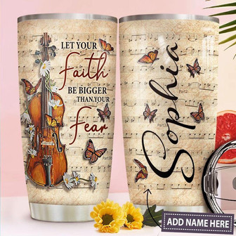 Violin Personalized Stainless Steel Tumbler 20Oz - Thegiftio UK