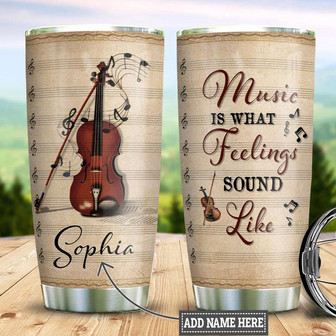 Violin Personalized Stainless Steel Tumbler 20Oz - Thegiftio UK