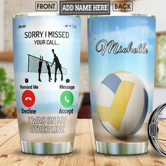 Volleyball Beach Personalized Stainless Steel Tumbler 20Oz - Thegiftio UK