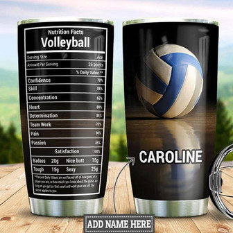 Volleyball Facts Personalized Stainless Steel Tumbler 20Oz - Thegiftio UK