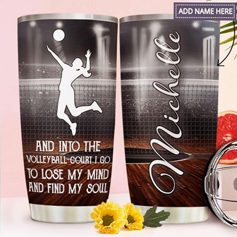 Volleyball Personalized Stainless Steel Tumbler 20Oz - Thegiftio UK