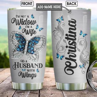 Widow Butterfly Personalized Stainless Steel Tumbler 20Oz - Thegiftio UK