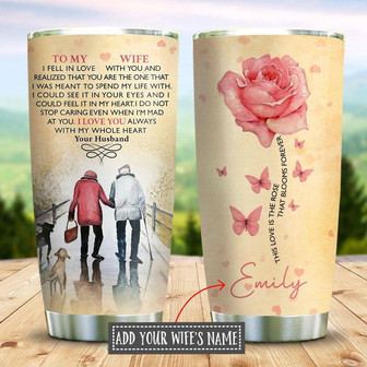 To My Wife Personalized Stainless Steel Tumbler 20Oz - Thegiftio UK