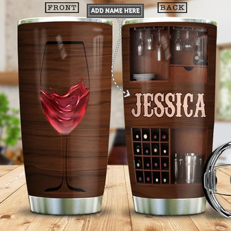 Wine Lover Personalized Stainless Steel Tumbler 20Oz - Thegiftio UK