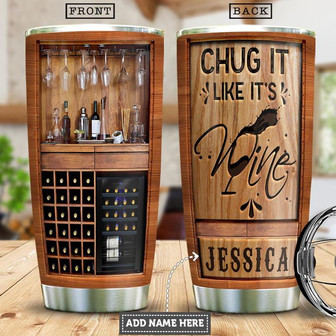 Wine Lover Personalized Stainless Steel Tumbler 20Oz - Thegiftio UK
