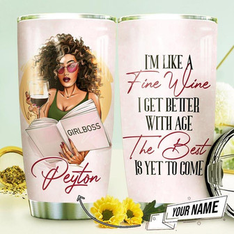 Wine And Woman Personalized Stainless Steel Tumbler 20Oz - Thegiftio UK