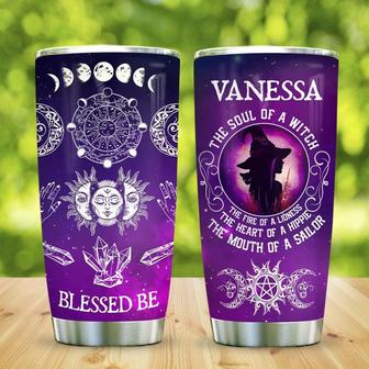 Witch Blessed Be Personalized Stainless Steel Tumbler 20Oz - Thegiftio UK