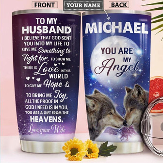 Wolf To My Husband Personalized Stainless Steel Tumbler 20Oz - Thegiftio UK