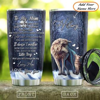 Wolf To My Mom Personalized Stainless Steel Tumbler 20Oz - Thegiftio UK