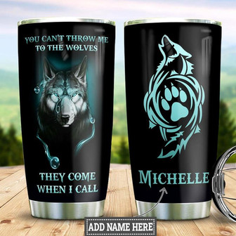 Wolf Personalized Stainless Steel Tumbler 20Oz - Thegiftio UK