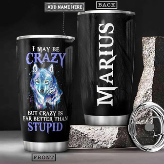 Wolf Personalized Stainless Steel Tumbler 20Oz - Thegiftio UK