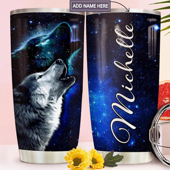 Wolf Personalized Stainless Steel Tumbler 20Oz - Thegiftio UK
