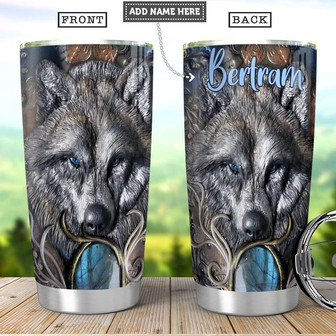 Wolf Personalized Stainless Steel Tumbler 20Oz - Thegiftio UK