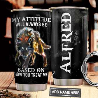 Wolf Personalized Stainless Steel Tumbler 20Oz - Thegiftio UK