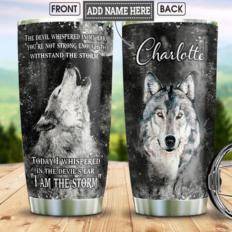 Wolf Personalized Stainless Steel Tumbler 20Oz - Thegiftio UK
