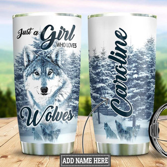 Wolf Personalized Stainless Steel Tumbler 20Oz - Thegiftio UK
