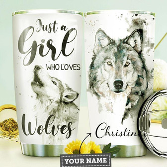 Wolf Personalized Stainless Steel Tumbler 20Oz - Thegiftio UK
