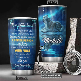 Wolf Tmh Personalized Stainless Steel Tumbler 20Oz - Thegiftio UK