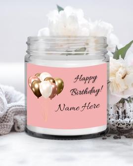 Personalized Birthday Candle| Gift for Mother, Sister, Best Friend| Custom gift for sister friend Soy Wax Candle Jar 9oz - Thegiftio UK