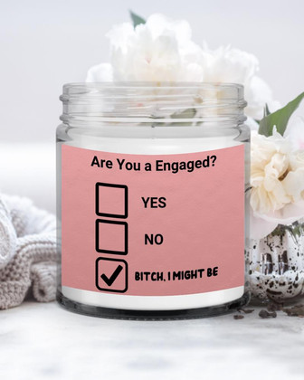 Engagement Gift, Gift for new Fiancée, Celebration Are You Engaged Vanilla Scented Soy Candle Soy Wax Candle Jar 9oz - Thegiftio